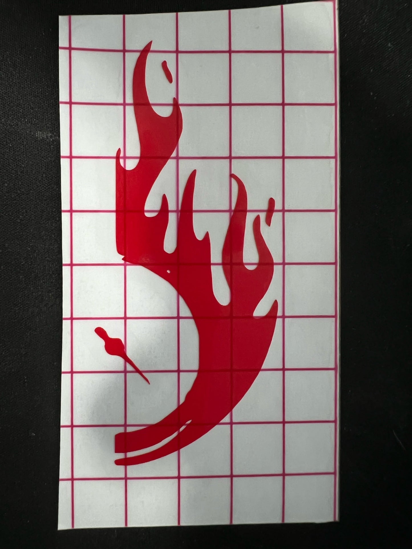 Flaming Tachometer Sticker